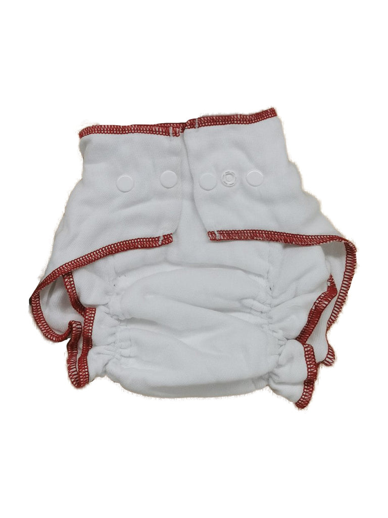 Cotton Fitted Cloth Diaper with Snaps Natural Absorbent