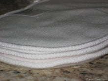 Close up of Geffen Baby high absorbers cloth diaper inserts. Soft and absorbent cloth diaper inserts.
