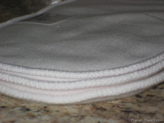 Close-up of Geffen Baby high absorbers cloth diaper inserts. Soft and absorbent cloth diaper inserts.