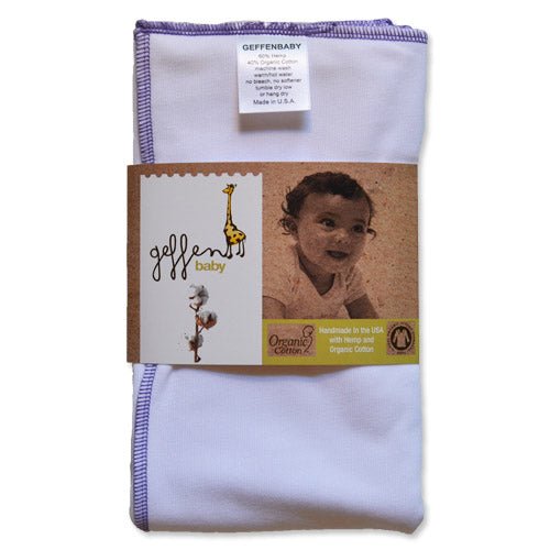 Geffen Baby Organic Cotton Jersey Hemp Prefold. Made from 60% hemp / 40% organic cotton jersey.