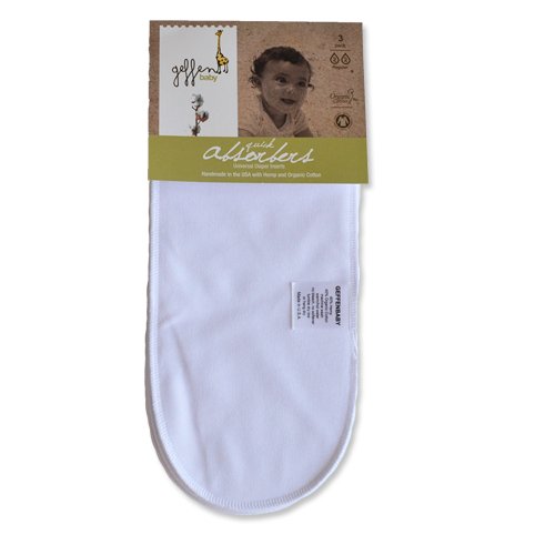 Geffen Baby quick absorbers. 5 layers of hemp / organic cotton. Trim and absorbent cloth diaper  inserts