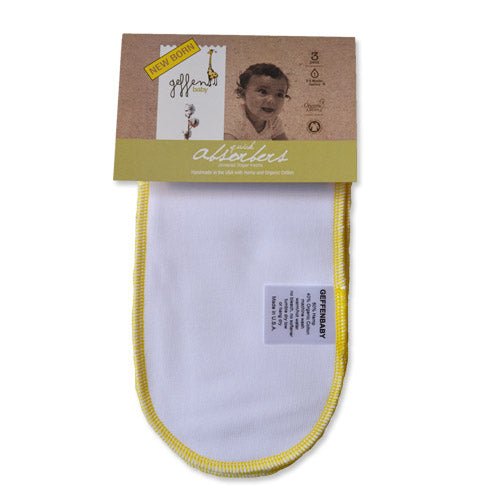 Geffen Baby Newborn Quick Absorbers Diaper Insert. 5 layers of hemp jersey.