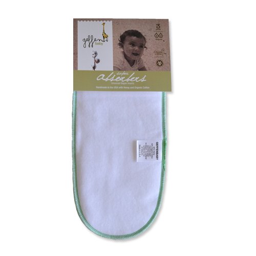 Geffen Baby super absorbers cloth diaper inserts. Hemp/ organic cotton. Innovative hemp fabric.