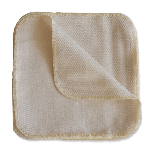 Geffen Baby Birdseye cotton fabric reusable baby wipes. Washable.