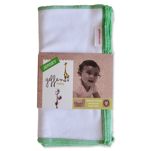 Geffen baby reusable baby wipes. Made with super soft hemp/ cotton jersey blend.