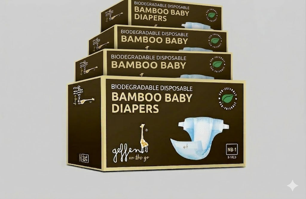 Biodegradable Bamboo Disposable Diapers | Geffen On The Go