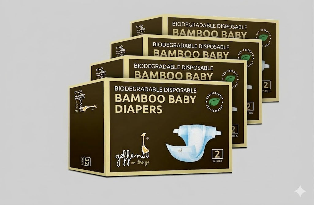 Biodegradable Bamboo Disposable Diapers | Geffen On The Go