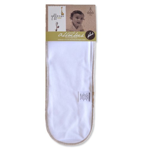 Geffen Baby quick absorbers plus diaper inserts. Trim, absorbent, and reusable. Universally sized to fit in any cloth diaper on the market.
